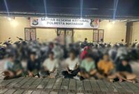 Terduga Pelaku Pencurian Kendaraan Bermotor di Gelandang ke Polresta Mataram. (Foto: Polresta Mataram)