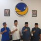 H Rumaksi didampingi Sekwil, Wahidjan dan Fauzan Khalid di Kantor DPW Nasdem NTB saat menerima silaturahmi Jubir Kemenlu, Lalu Muhammad Iqbal. Pada kesempatan itu Rumaksi menyampaikan terkait dukungannya di Pilkada Lobar