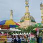 Suasana Gelegar Pesona Khasanah Ramadan 1445 H di kawasan Masjid Hubbul Wathan Islami Center, Kota Mataram, NTB.