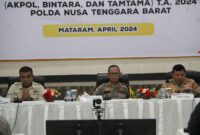 Rapat Koordinasi Panitia Penerimaan Anggota Polri (Akpol, Bintara dan Tamtama) Tahun Anggaran 2024. (Foto: Humas Polda NTB)