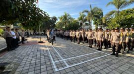 Polresta Mataram Siapkan 284 Personel untuk Amankan Aksi Unjuk Rasa di Gunung Sari. (foto: Humas Polresta Mataram)