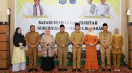 Penjabat Gubernur NTB, Drs. H. Lalu Gita Ariadi, gelar safari syawal dengan mengunjungi Wali Kota Mataram, H. Mohan Roliskana, di Pendopo Walikota Mataram. (Foto: Biro Adpim)