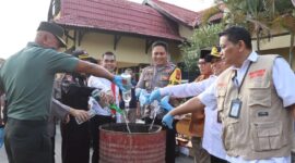 Ratusan Miras Hasil Operasi Pekat 2024 Dimusnahkan Polres Lombok Barat, (Foto:HPL).