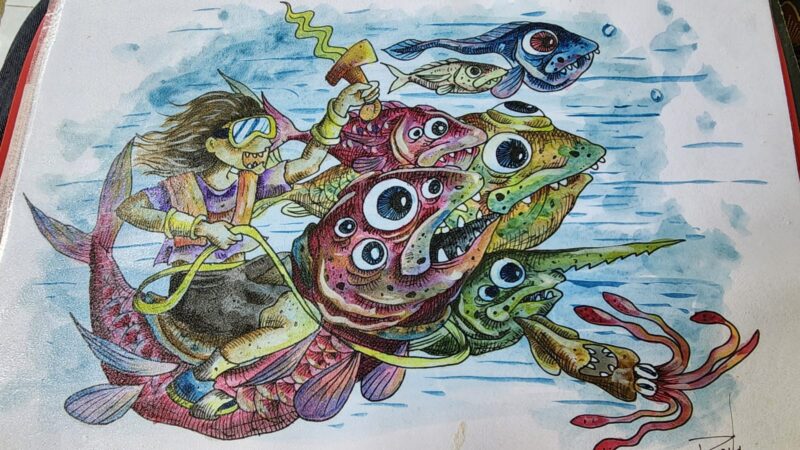 Di sinilah pentingnya ekosistem kebaikan. Ruang-ruang diskusi yang sehat. Media yang adil dalam memberi porsi pada narasi positif (Ilustrasi Karya Reva Adhitama)