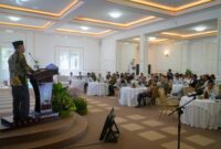 Wakil Wali Kota Mataram, TGH Mujiburrahman menegaskan bahwa pembangunan kota yang berkelanjutan hanya dapat terwujud apabila seluruh elemen masyarakat, termasuk sektor usaha, ikut ambil bagian (Foto: ist)
