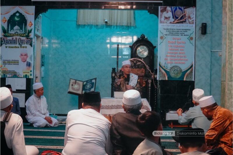 Peringatan Nuzulul Qur’an menjadi ruang refleksi bagi jamaah untuk merenungi perjalanan hidup (Foto: ppidkotamataram/ceraken.id)