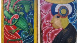 Keteguhan I Nyoman Sandiya pada abstrak dekoratif menjadi sikap yang menarik untuk dicermati (Foto: aks / ceraken.id)