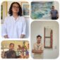 Mr. Red (kiri atas). Lalu Syaukani (kanan atas), Muzhart (kanan bawah), dan I Nyoman Sandiya (kiri bawah). Ekosistem bekerja: tidak lahir dari satu bangunan, melainkan dari kesadaran yang perlahan tumbuh menjadi kebudayaan (foto: aks / ceraken.id)