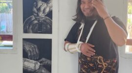 Angka "setengah" dalam judul pameran itu, memang tidak pernah benar-benar selesai (foto: aks / ceraken.id)
