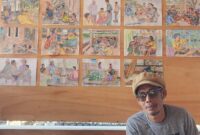 Kekuatan Radek justru terletak pada kesetiaannya terhadap tradisi sketsa yang perlahan mulai ditinggalkan generasi muda (Foto: aks / ceraken.id)