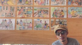 Kekuatan Radek justru terletak pada kesetiaannya terhadap tradisi sketsa yang perlahan mulai ditinggalkan generasi muda (Foto: aks / ceraken.id)