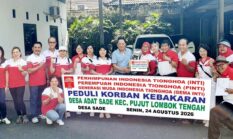 Peduli Sesama, INTI NTB Salurkan Bantuan untuk Korban Kebakaran Desa Adat Sade
